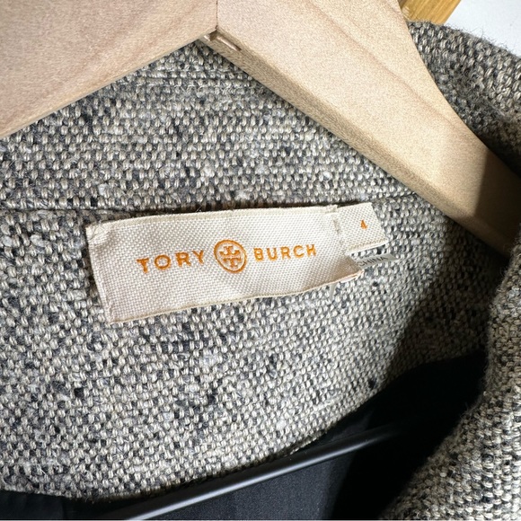 Tory Burch Linen Kinsley Coat size 4 - Picture 5 of 8